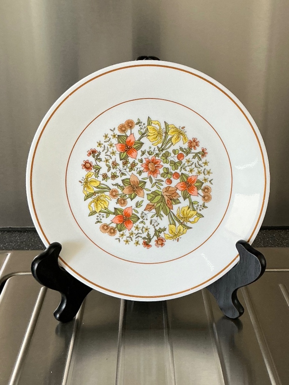 4 Corelle Indian Summer Luncheon Salad Plates Vintage Corning Glass